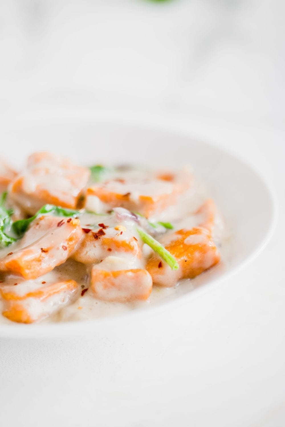 Delicious Sweet Potato Gnocchi that is vegan and gluten free 