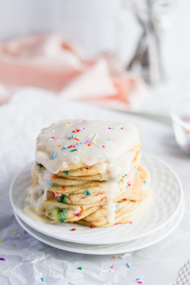 Birthday Cake Pancakes - Simply Whisked