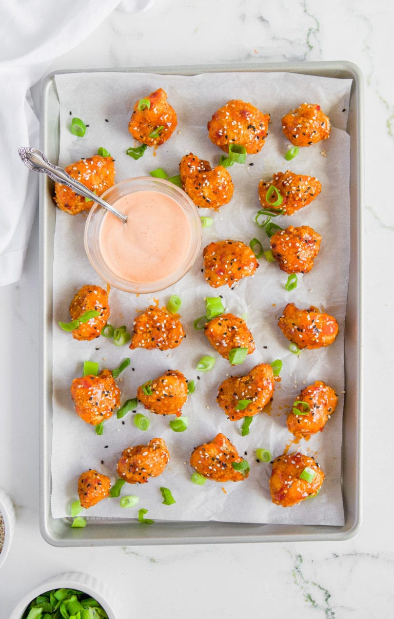 Vegan Baked Sweet Chili Thai Cauliflower Bites