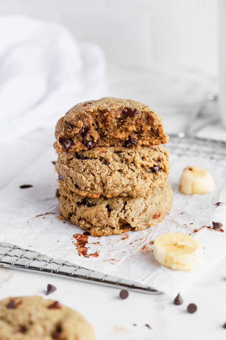 Vegan Chocolate Chip Banana Bread Cookies