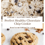 soft and chewy chocolate chip cookie recipe with coconut oil or vegan butter