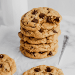 soft and chewy chocolate chip cookie recipe with coconut oil or vegan butter