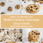 vegan gluten free healthy chocolate chip cookies with oat flour and almond flour