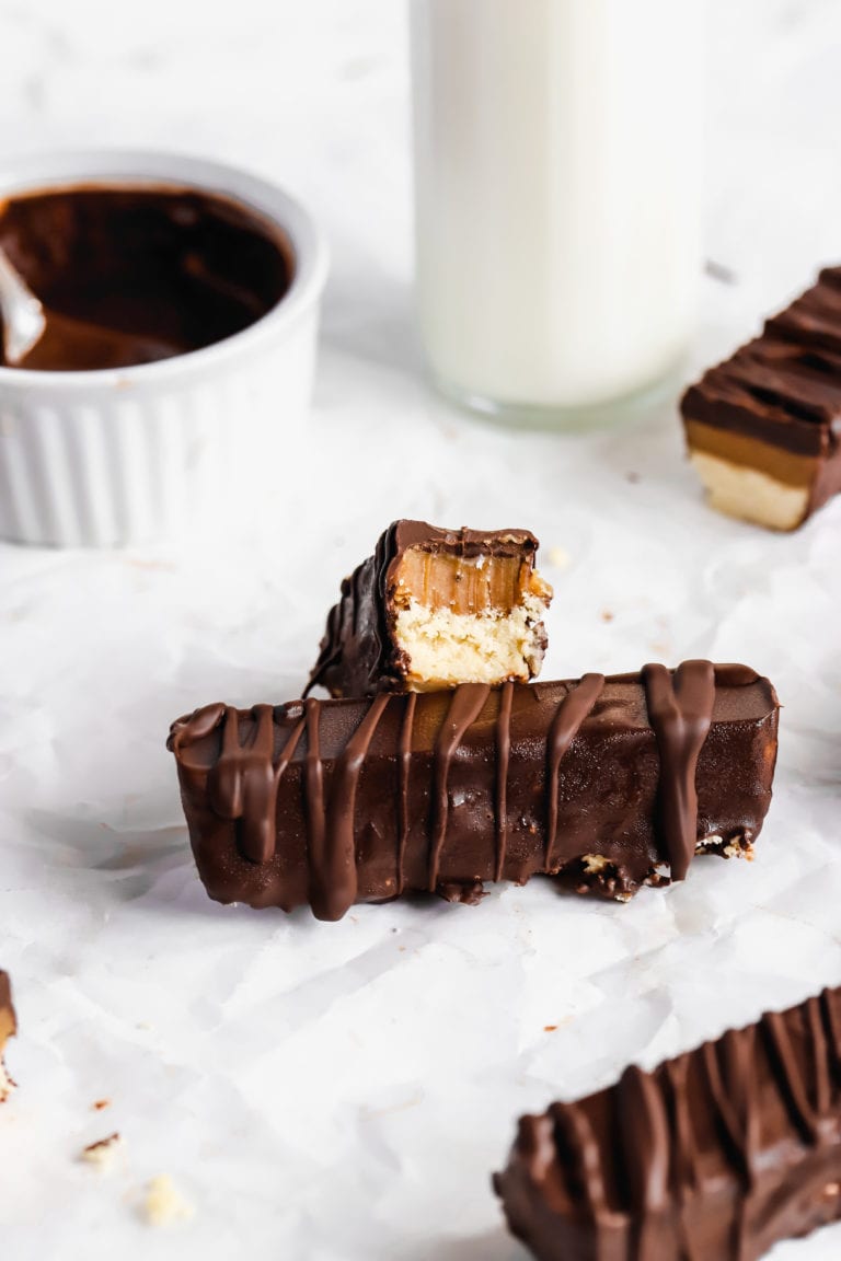 Homemade Twix Bar Recipe (Vegan & Gluten Free)