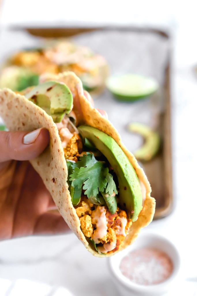 soft shell vegan breakfast taco recipe
