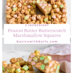 easy no bake peanut butter marshmallow square recipe