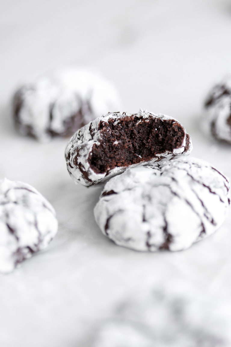 Gluten Free Chocolate Crinkle Cookies (Dairy Free)