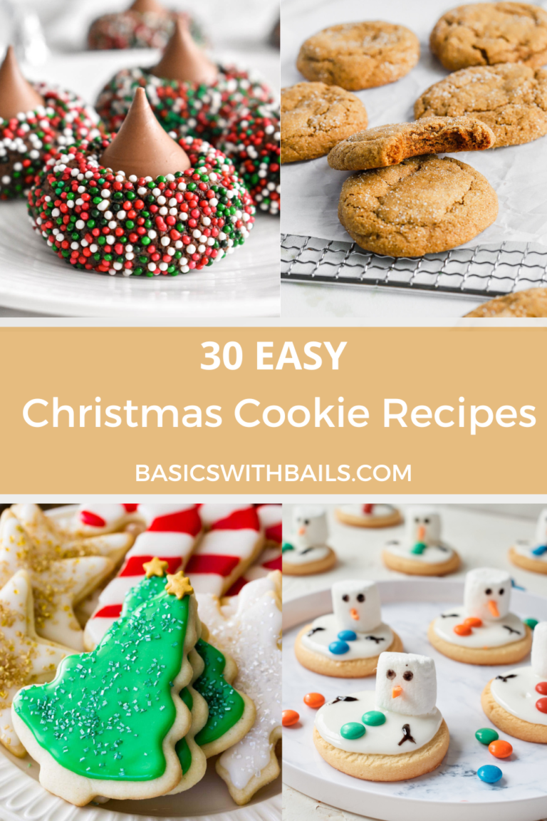 30 easy christmas cookie recipes with basic ingredients for the holiday season