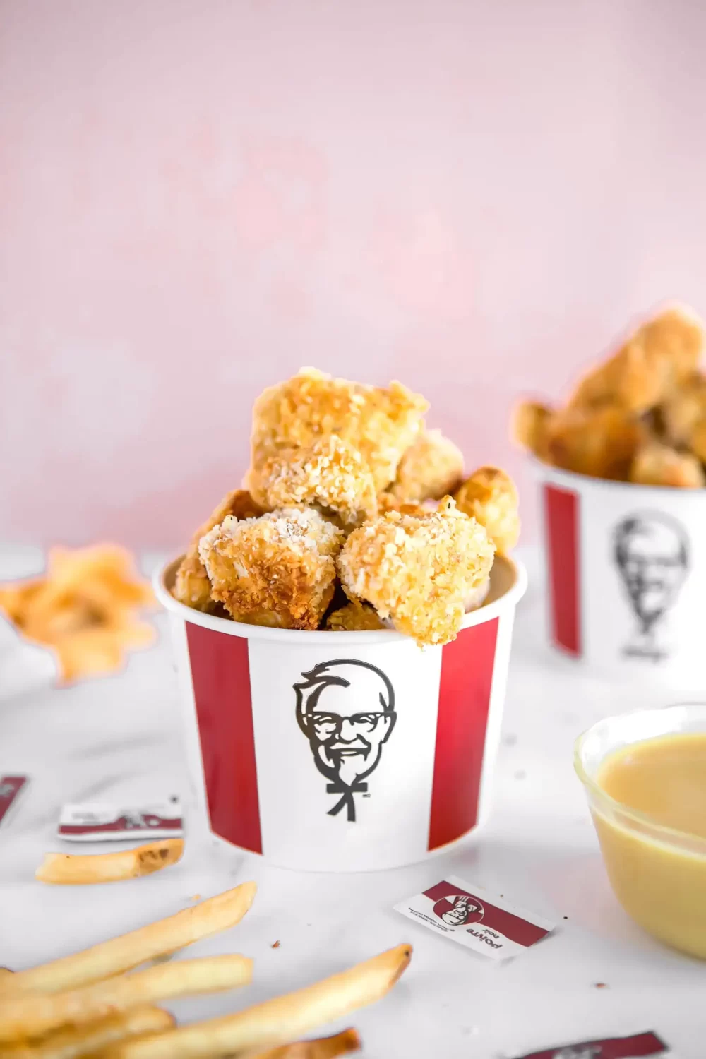 popcorn chicken recipe in KFC container