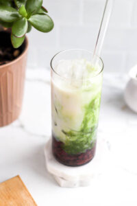 Iced Blueberry Matcha Latte Recipe (Easy) - Basics With Bails