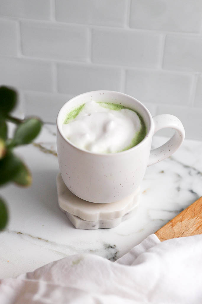 Minty Iced Matcha Latte - Minimalist Baker Recipes