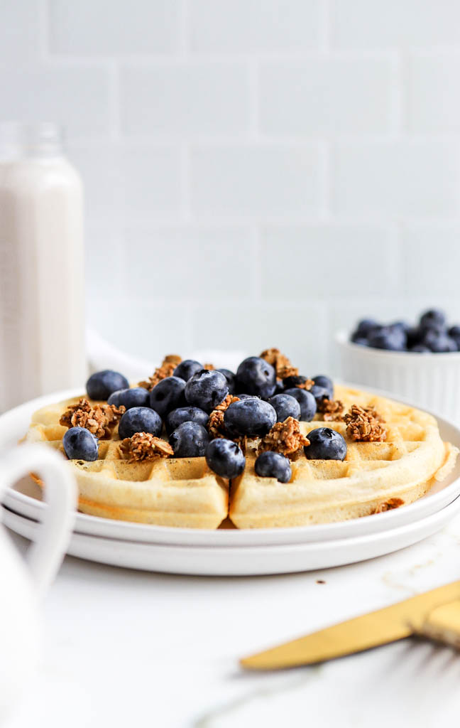 belgian waffles with simple ingredients