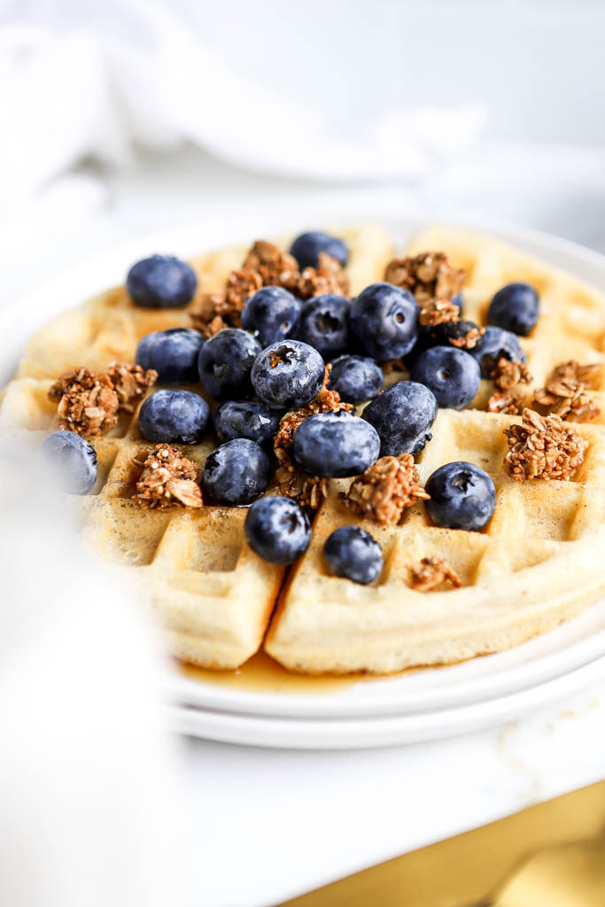 healthy breakfast with vanilla protein powder
