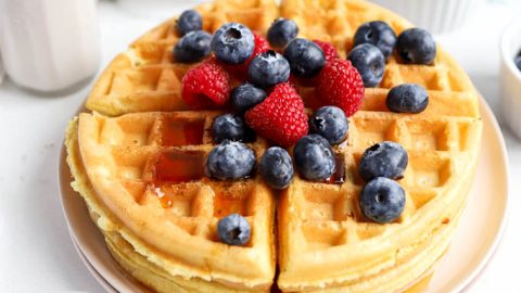 Easy 3 Ingredient Protein Waffles Recipe - Basics with Bails