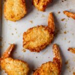 Kirkland Panko Shrimp arranged in single layer in air fryer basket — Costco recipe
