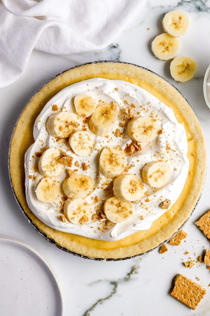 Banana Cream Pie With Pudding Mix (Easy & No Bake)