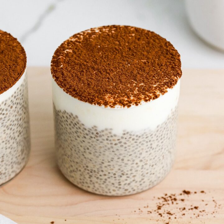 Tiramisu Chia Pudding (Healthy Breakfast Recipe)-image